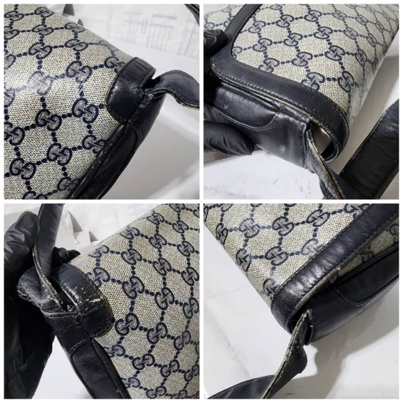 Gucci Black and Cream Monogram Shoulder Bag - Picture 15 of 16